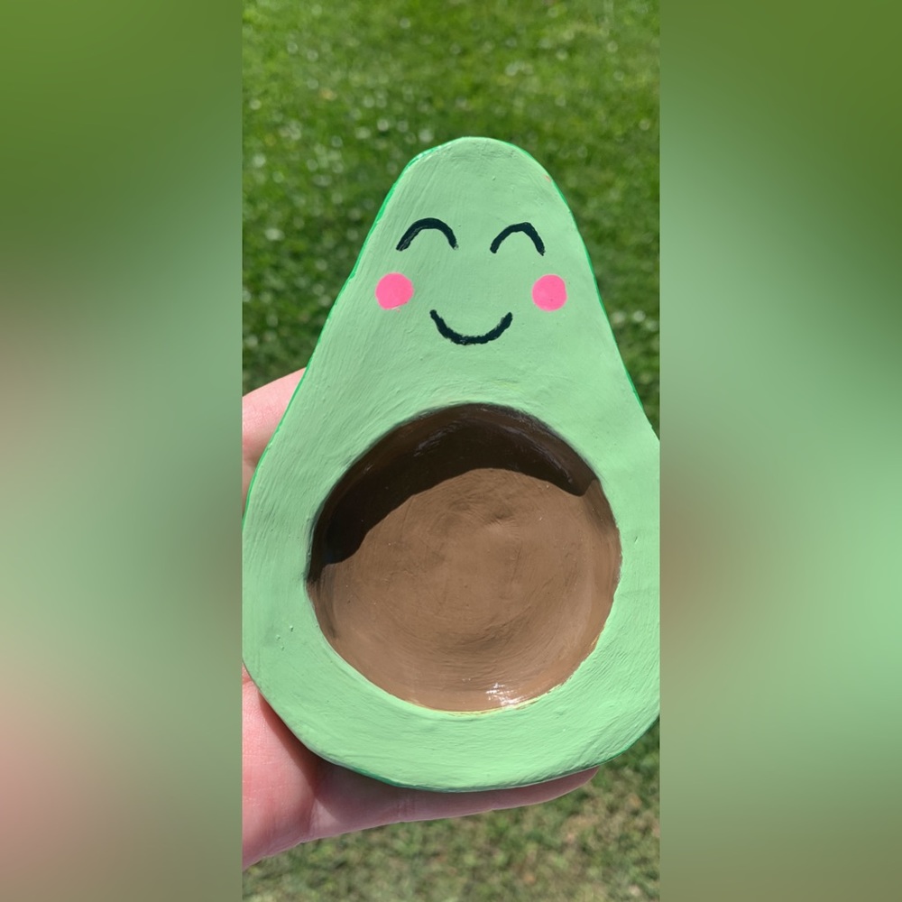 Avocado trinket dish/tea light holder